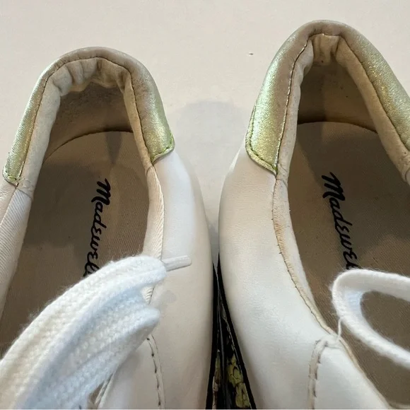 Madewell Women’s Sneakers Size 11 Sidewalk Low Top Snake Print Leather AH767 - Picture 7 of 13